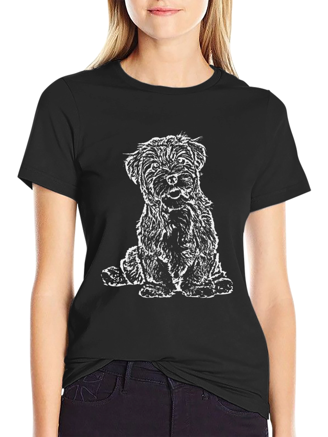 Dog Graphic T-Shirt - Mens Black Tee