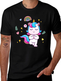 Yoga Unicorn Black T-shirt