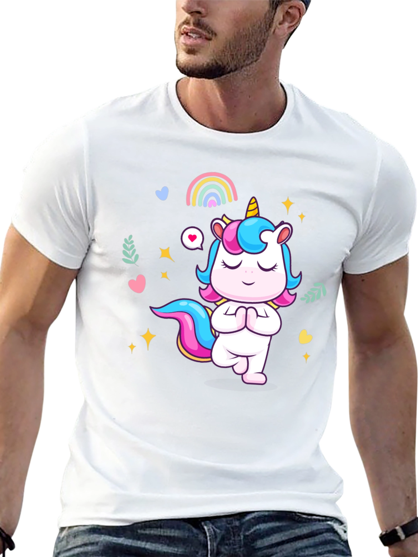 Yoga Unicorn Black T-shirt