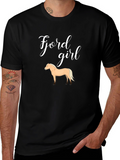 Fjord Girl Horse T-Shirt - Equestrian Style