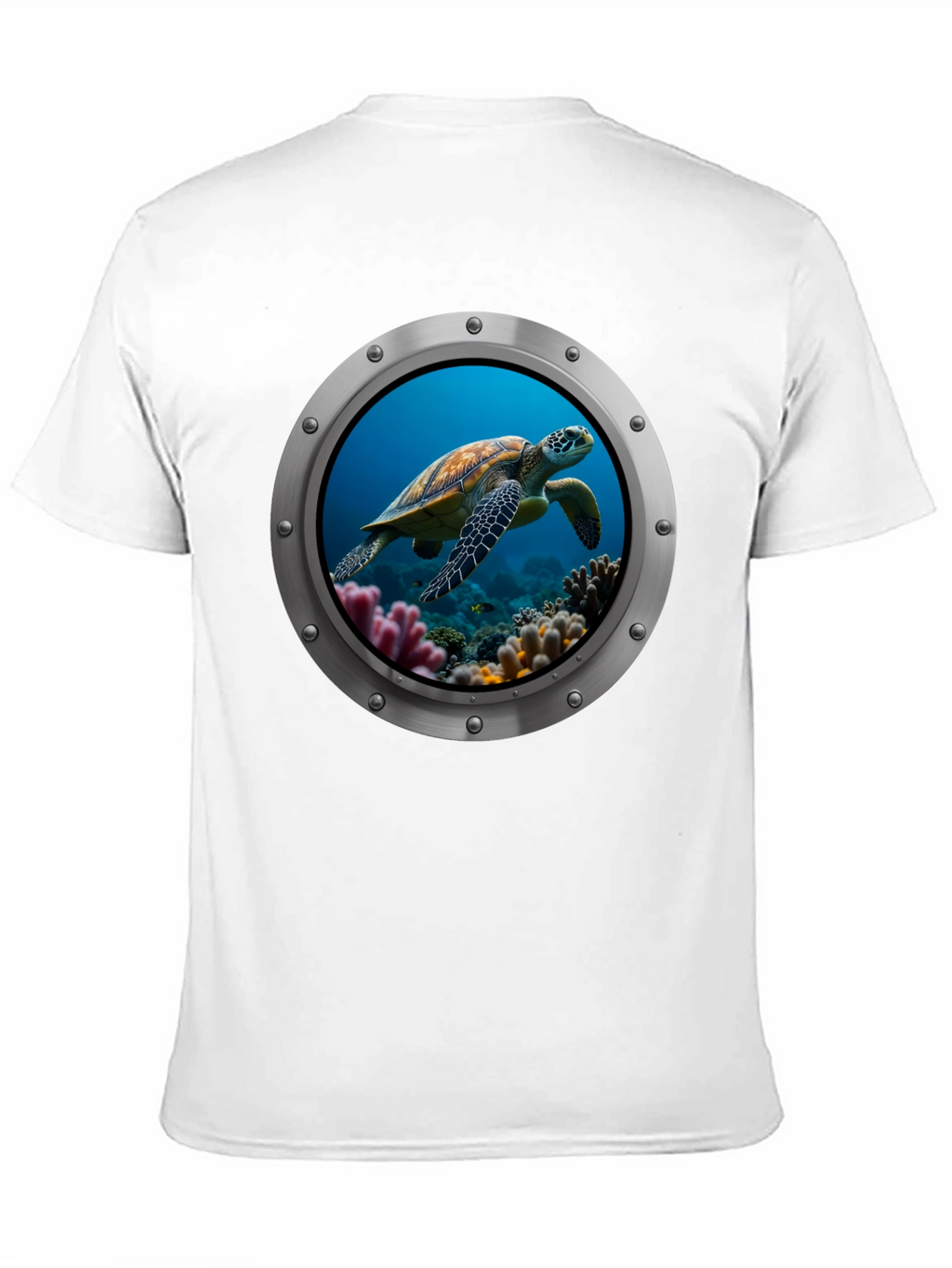 Sea Turtle Porthole Graphic T-Shirt
