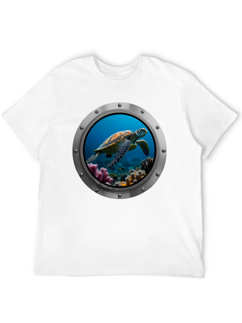Sea Turtle Porthole Graphic T-Shirt