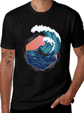 Retro Wave Surfer Graphic Tee