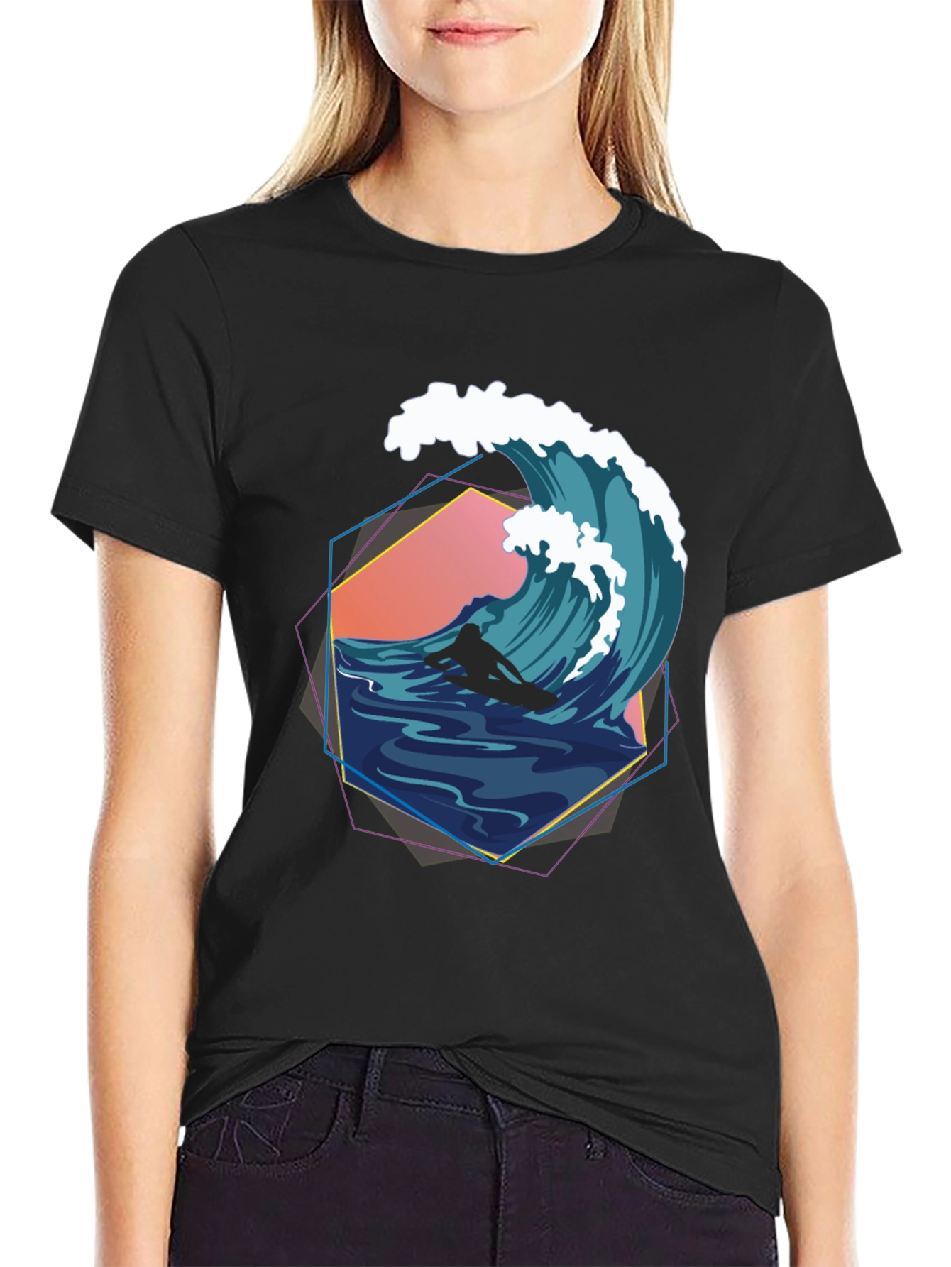 Retro Wave Surfer Graphic Tee
