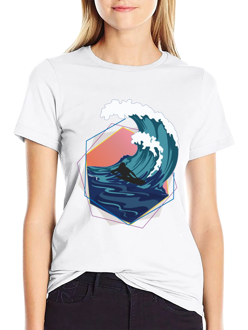 Retro Wave Surfer Graphic Tee