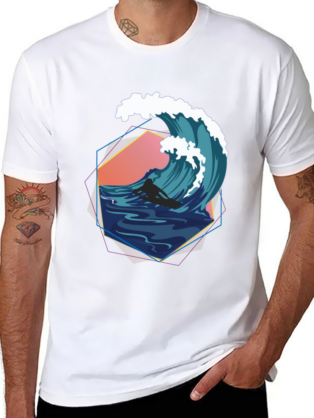 Retro Wave Surfer Graphic Tee