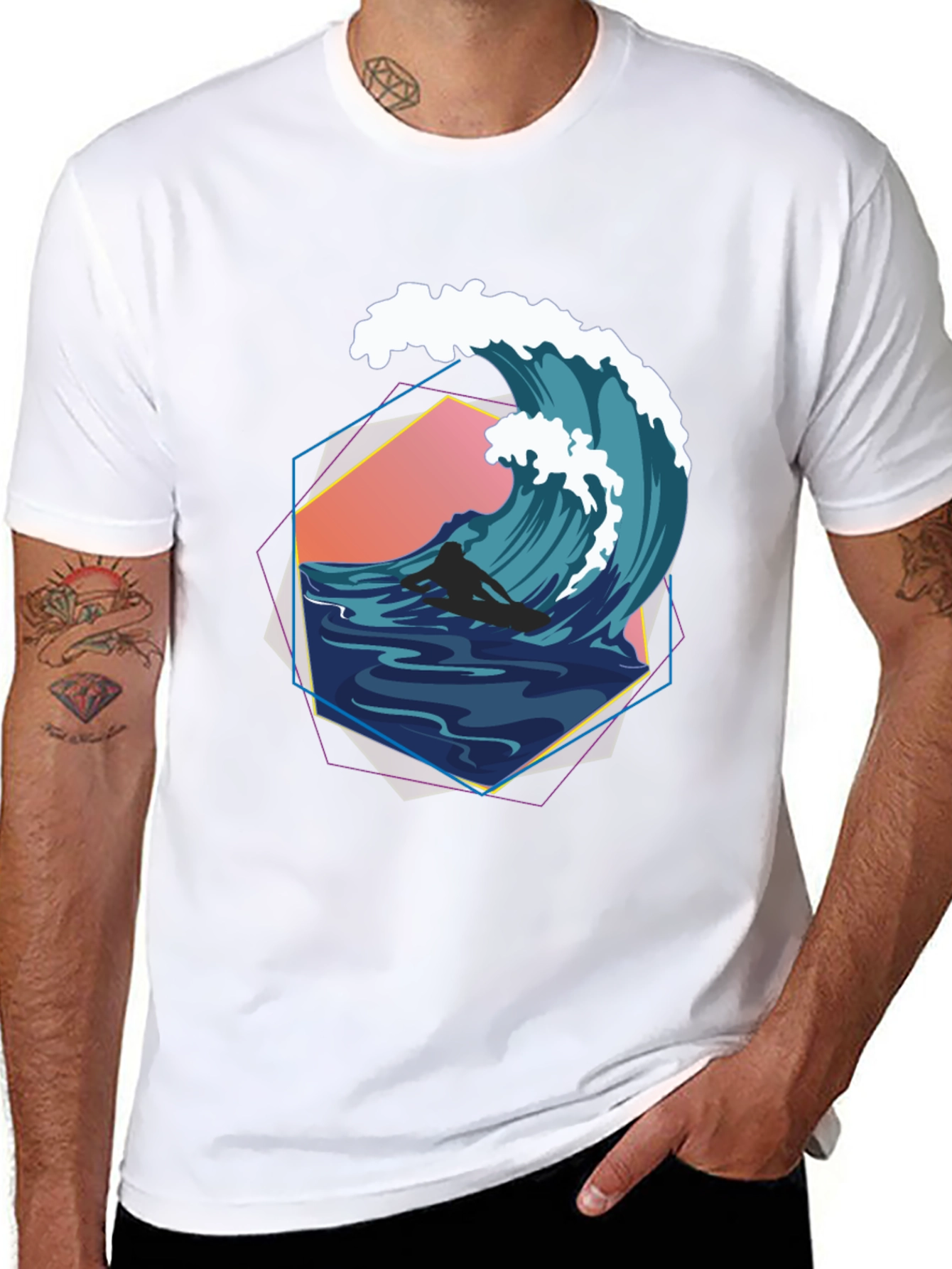 Retro Wave Surfer Graphic Tee