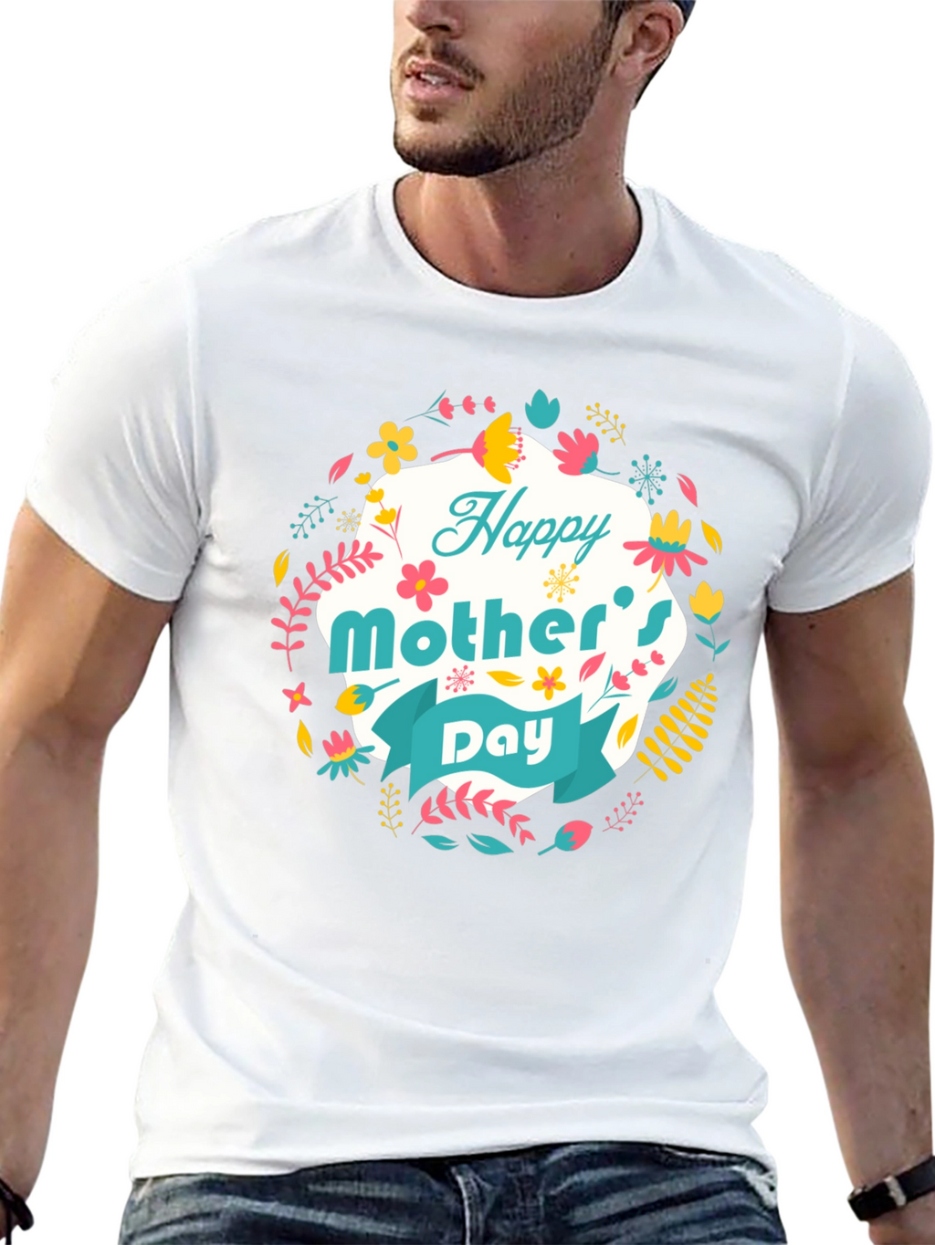 Happy Mothers Day Floral T-Shirt