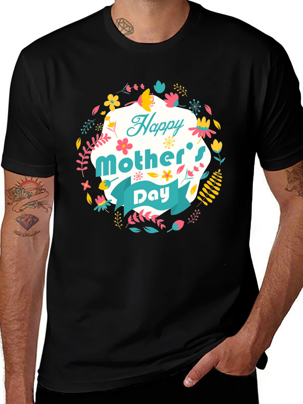 Happy Mothers Day Floral T-Shirt