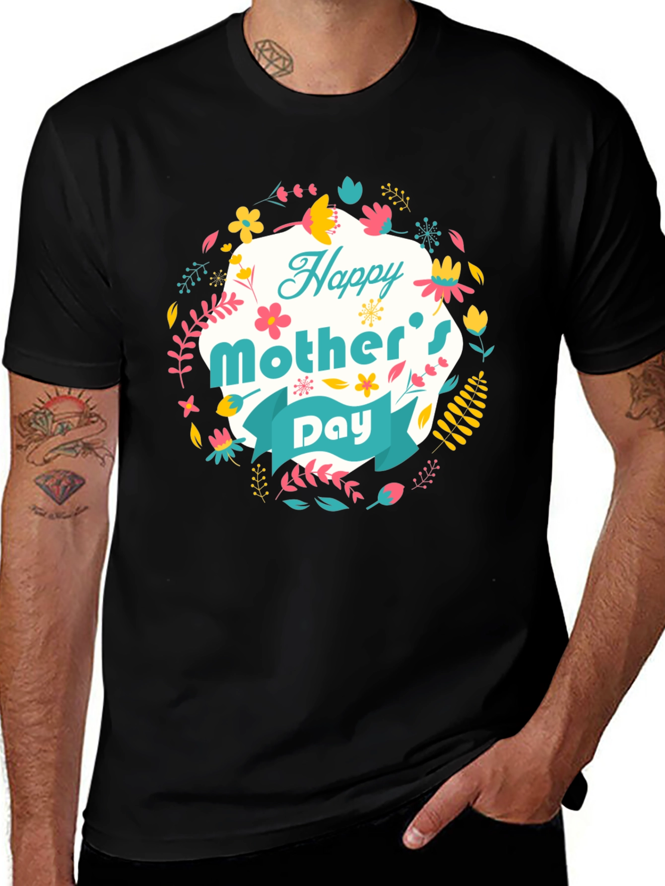 Happy Mothers Day Floral T-Shirt