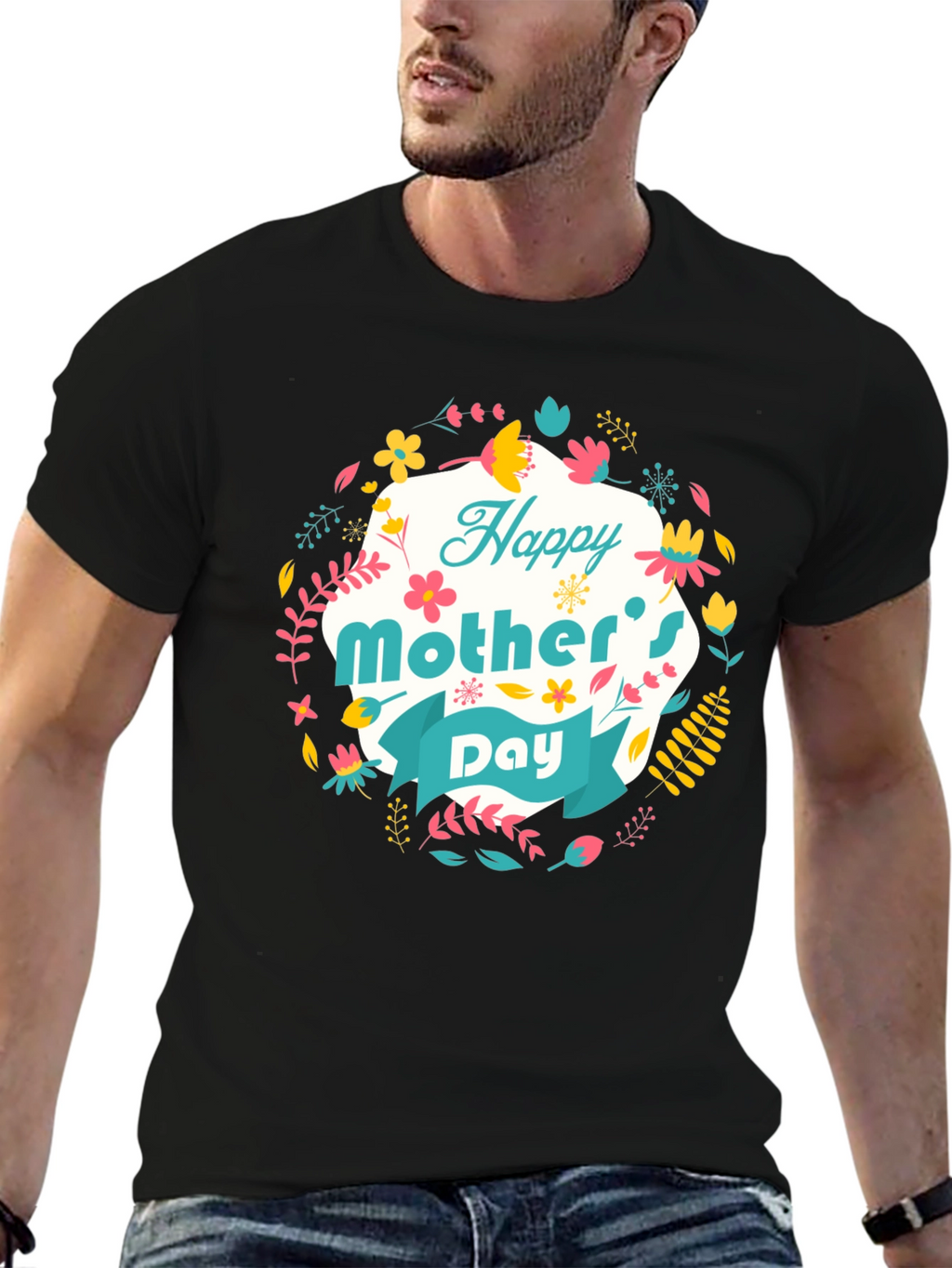 Happy Mothers Day Floral T-Shirt