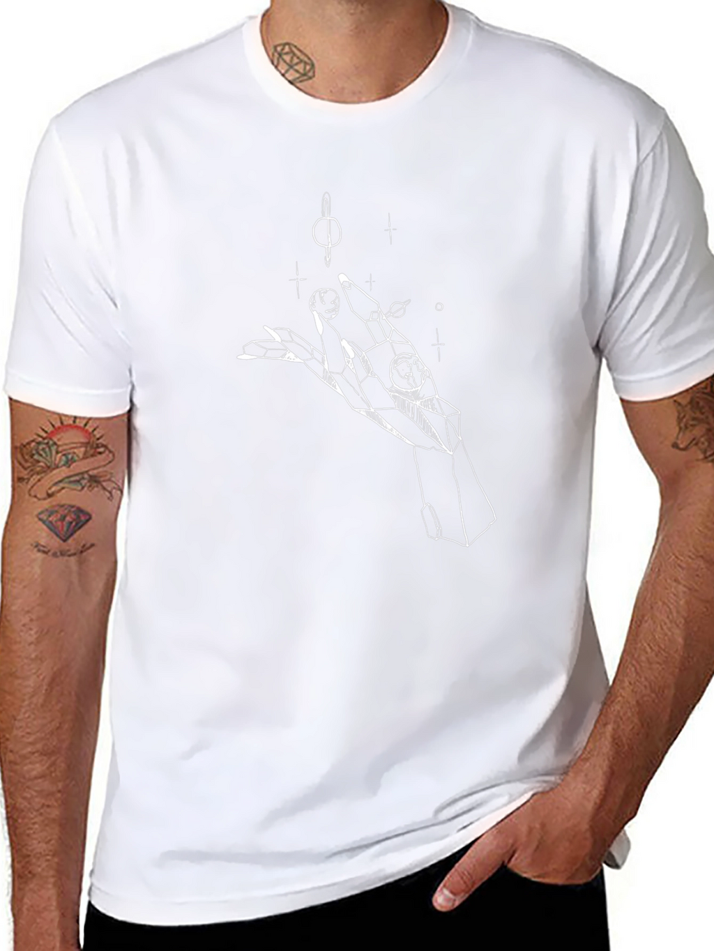 Cosmic Hand Graphic Tee - Black
