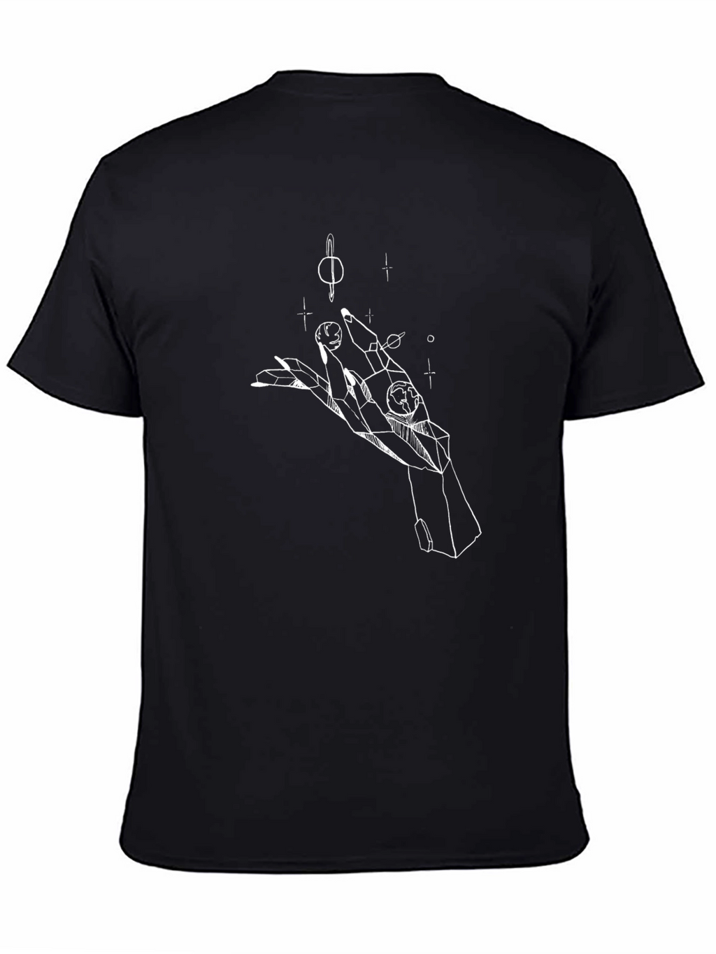 Cosmic Hand Graphic Tee - Black