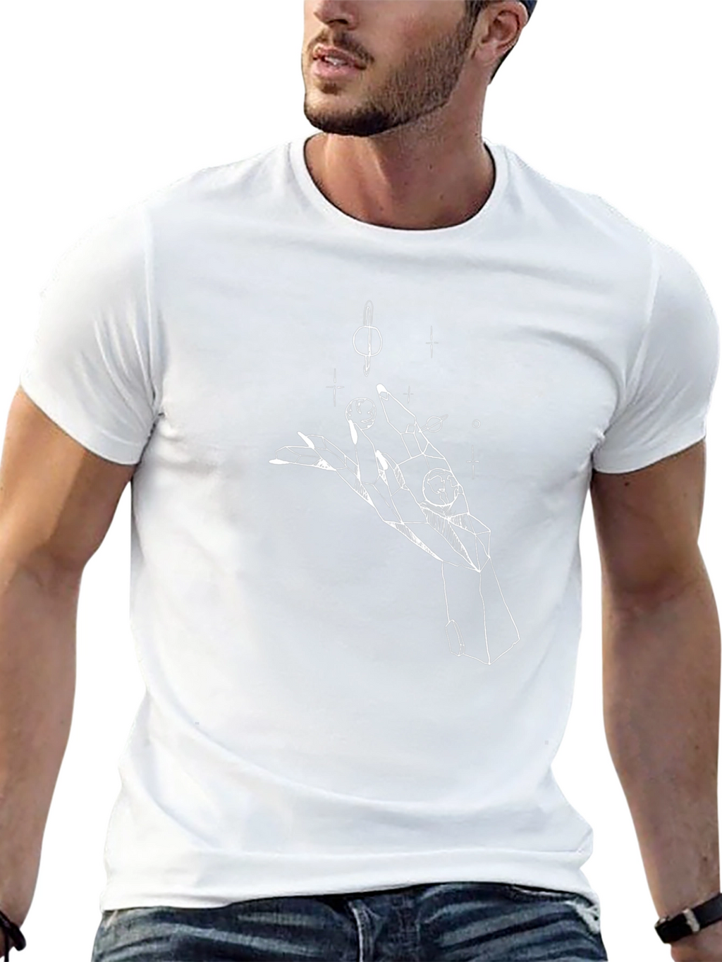 Cosmic Hand Graphic Tee - Black