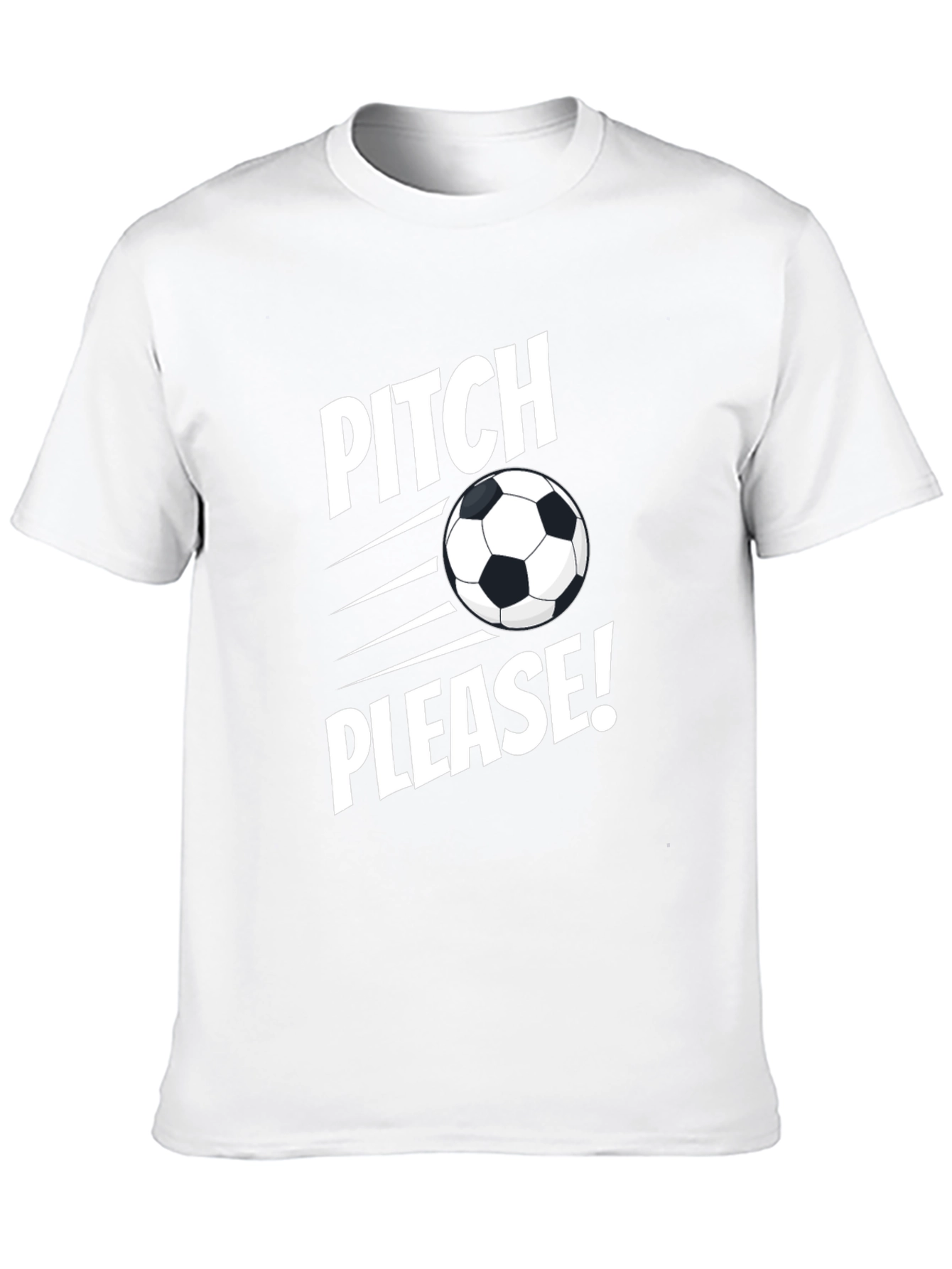 Pitch Please Soccer Graphic Tee - Black Cotton Shirt