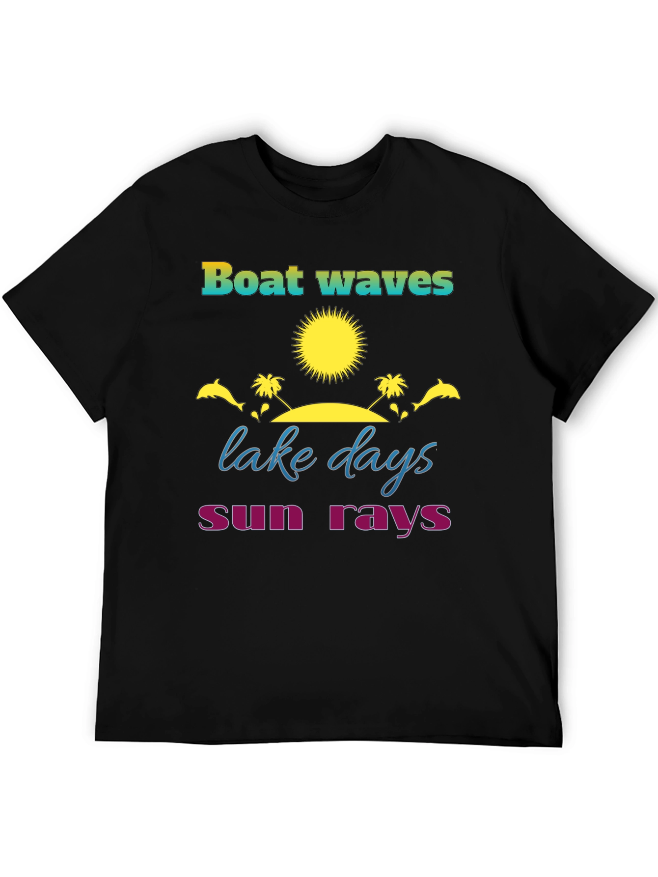 Boat Waves Lake Days Sun Rays T-Shirt