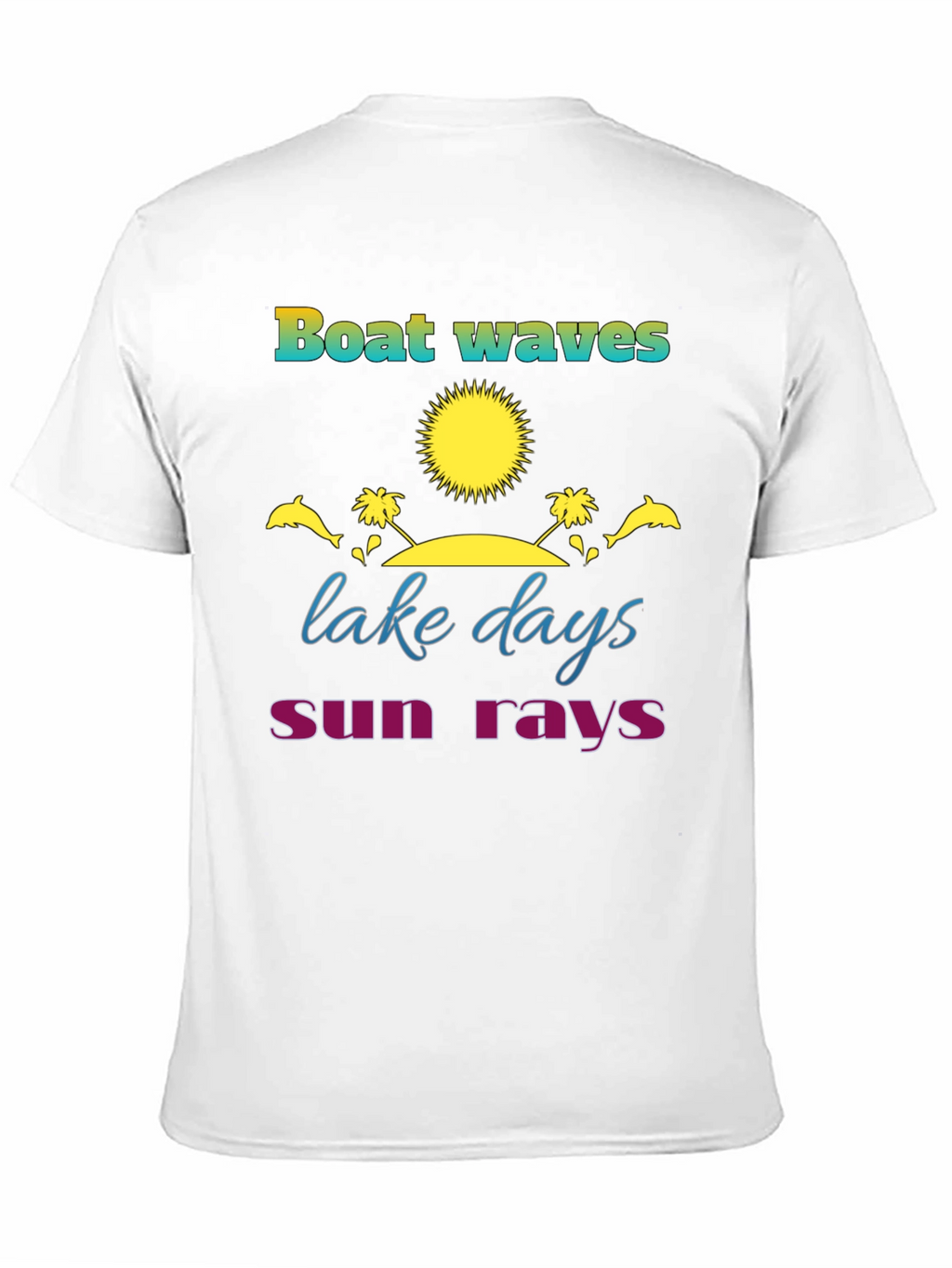 Boat Waves Lake Days Sun Rays T-Shirt