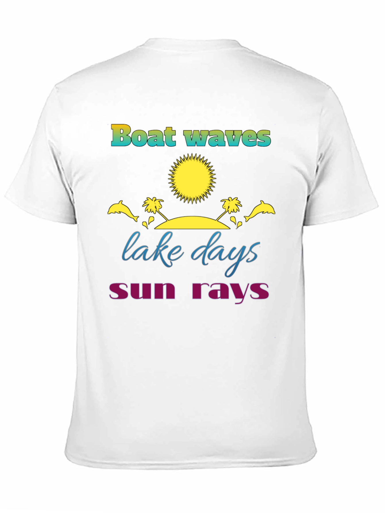 Boat Waves Lake Days Sun Rays T-Shirt