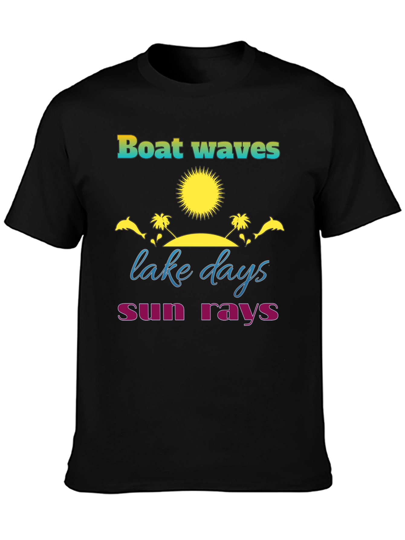 Boat Waves Lake Days Sun Rays T-Shirt