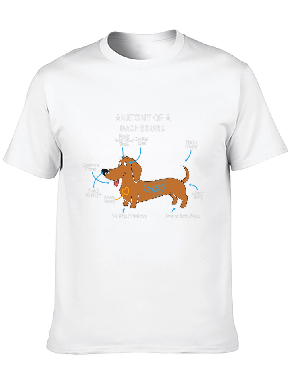 Anatomy of a Dachshund Funny Dog T-Shirt