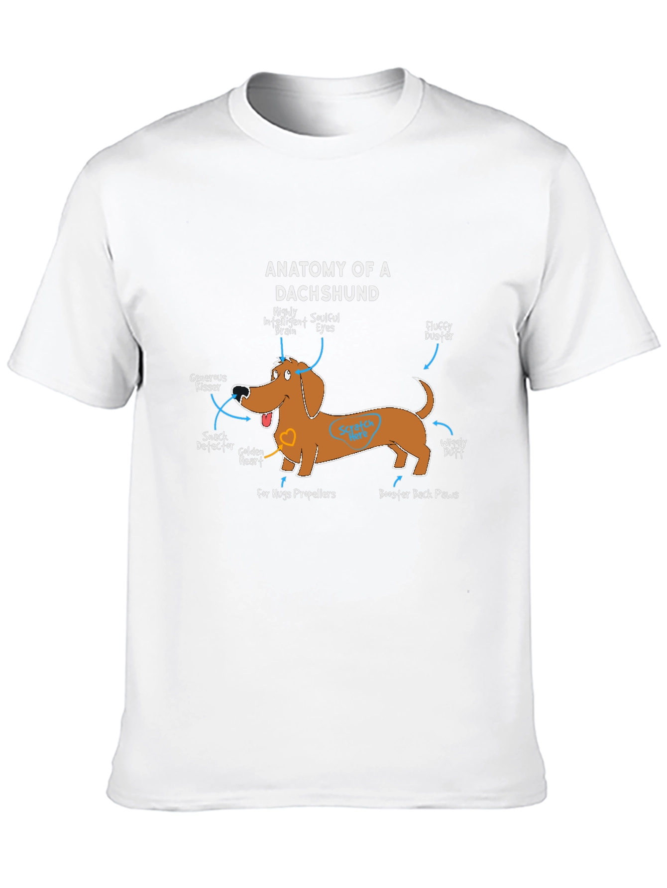 Anatomy of a Dachshund Funny Dog T-Shirt