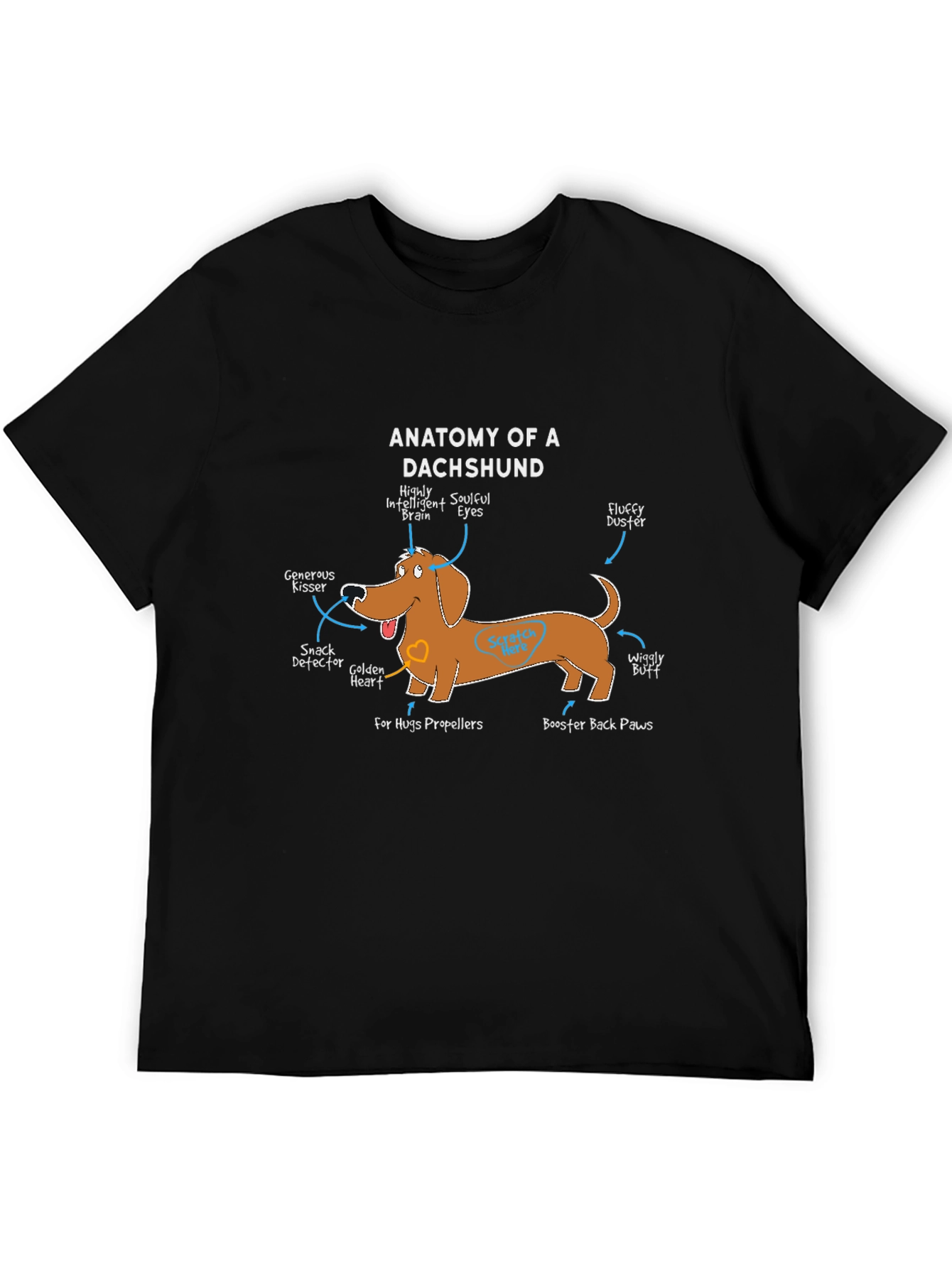 Anatomy of a Dachshund Funny Dog T-Shirt