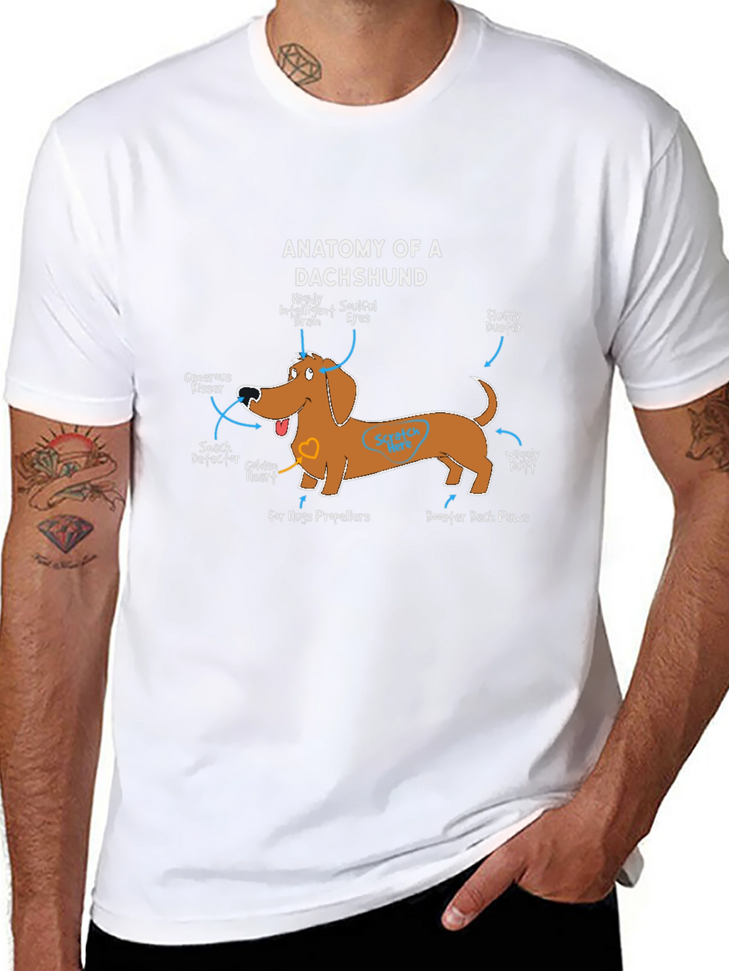 Anatomy of a Dachshund Funny Dog T-Shirt