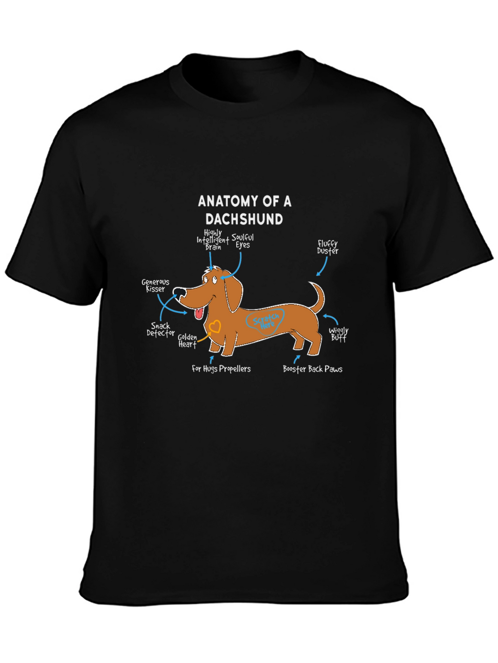 Anatomy of a Dachshund Funny Dog T-Shirt