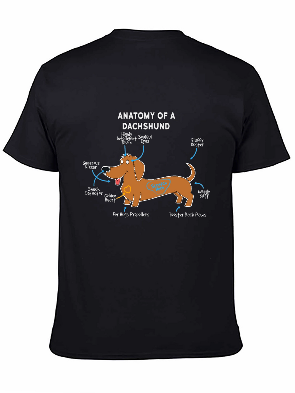 Anatomy of a Dachshund Funny Dog T-Shirt