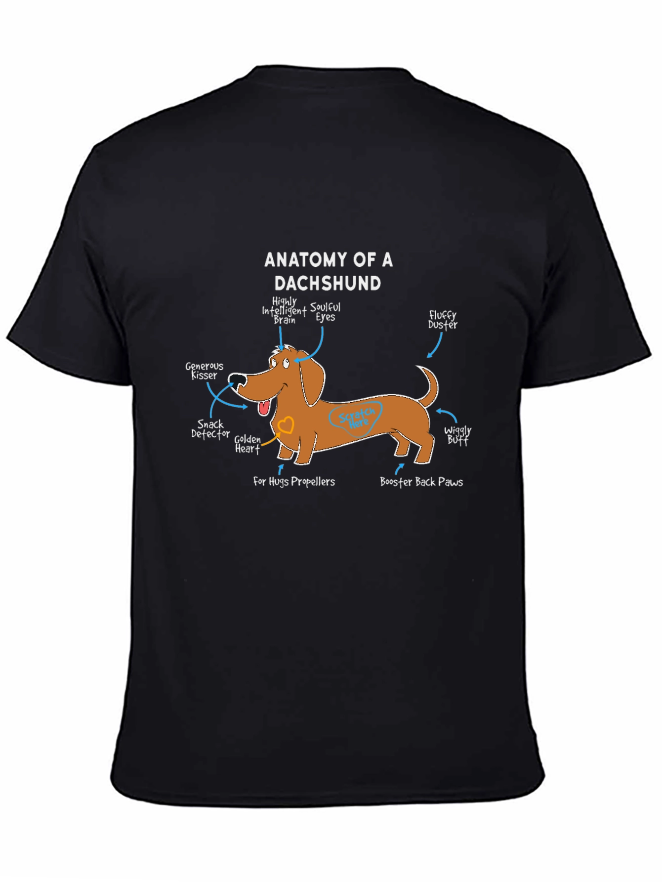 Anatomy of a Dachshund Funny Dog T-Shirt