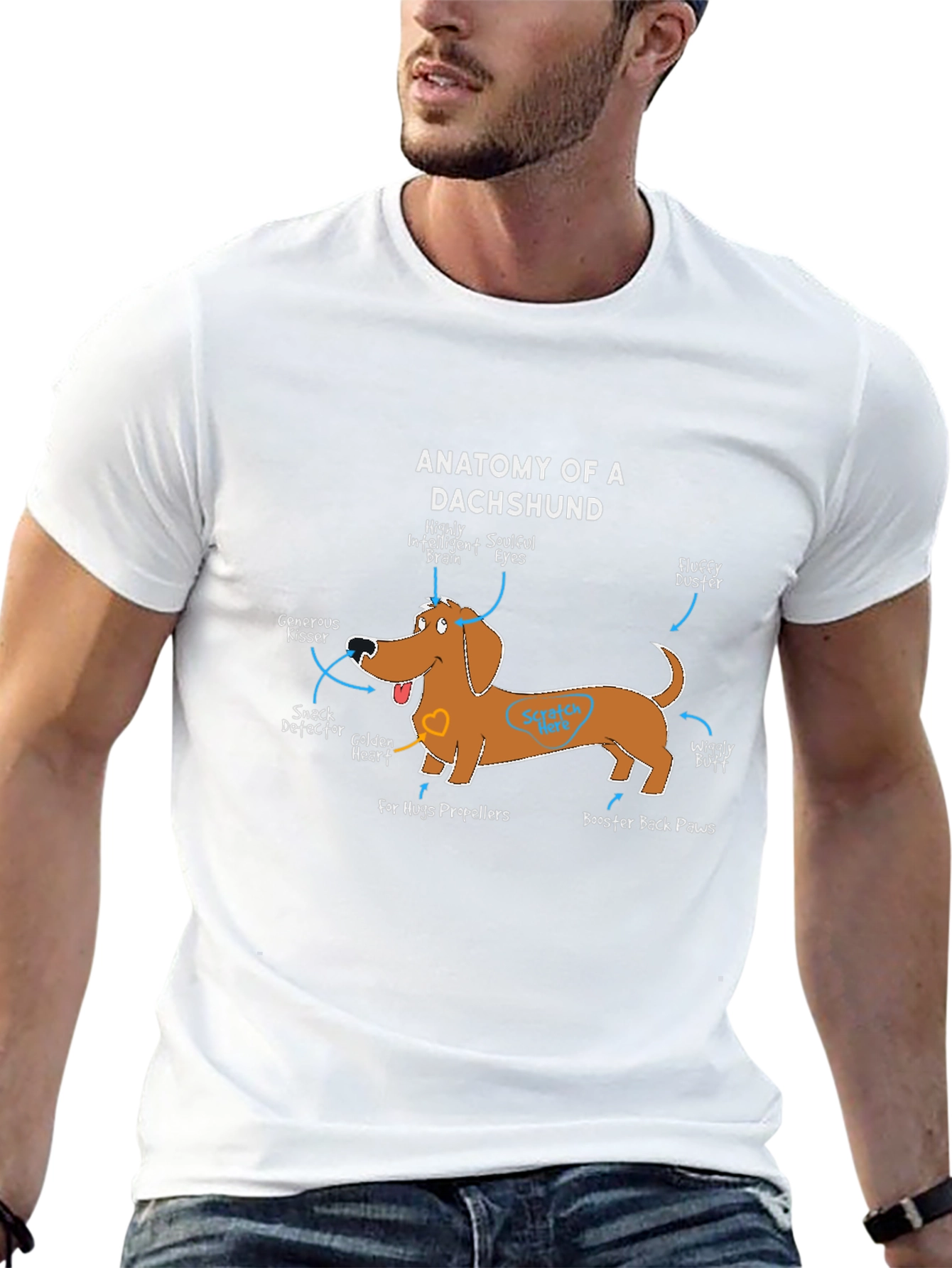 Anatomy of a Dachshund Funny Dog T-Shirt