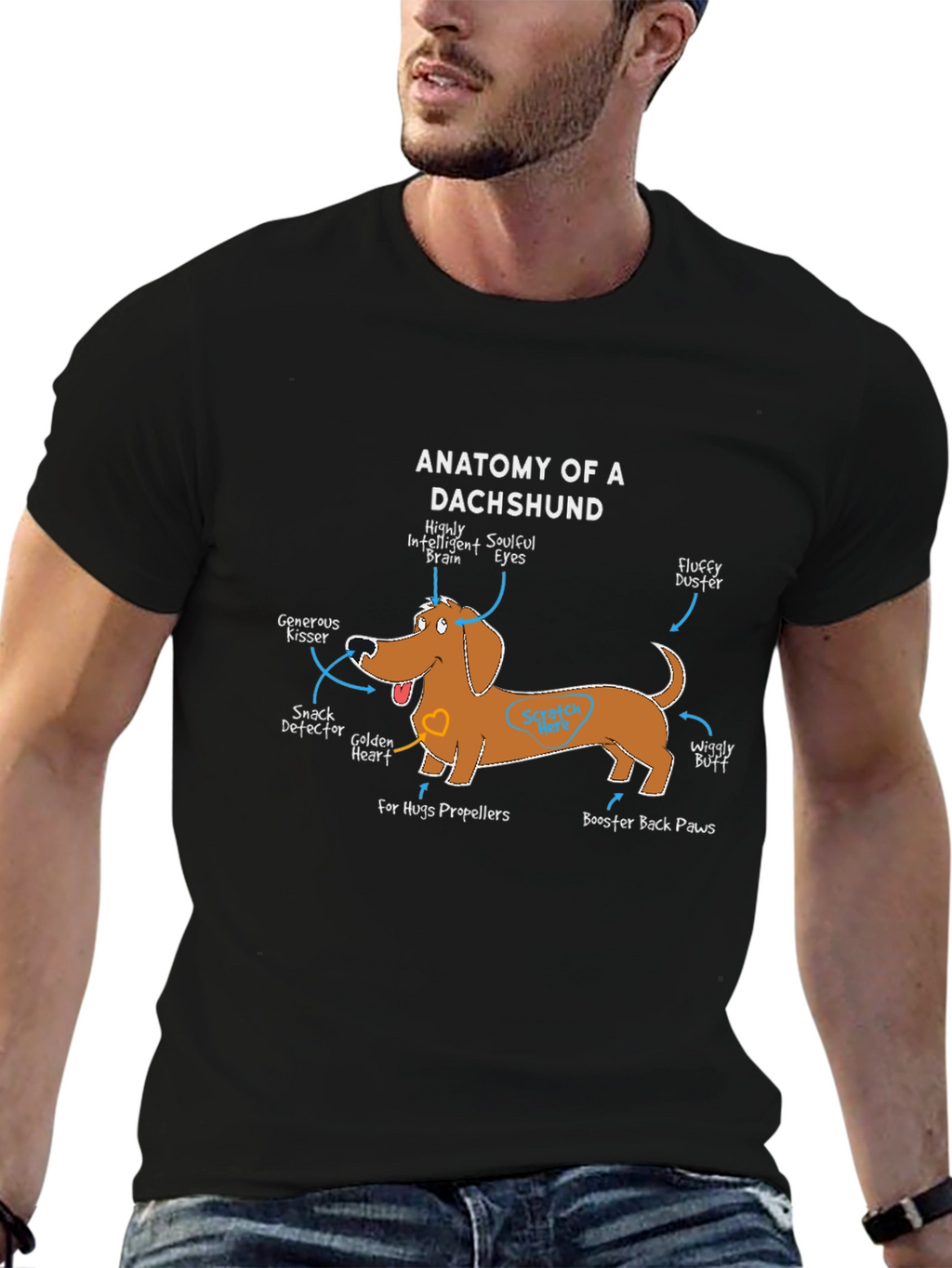 Anatomy of a Dachshund Funny Dog T-Shirt