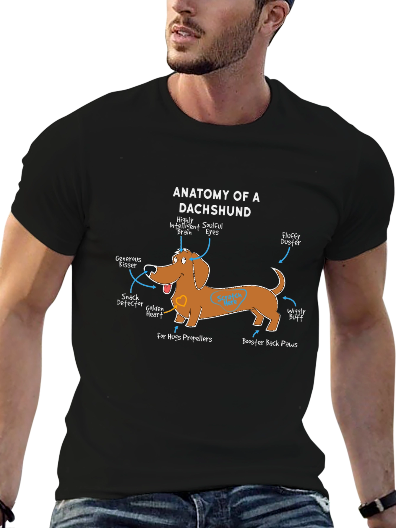 Anatomy of a Dachshund Funny Dog T-Shirt
