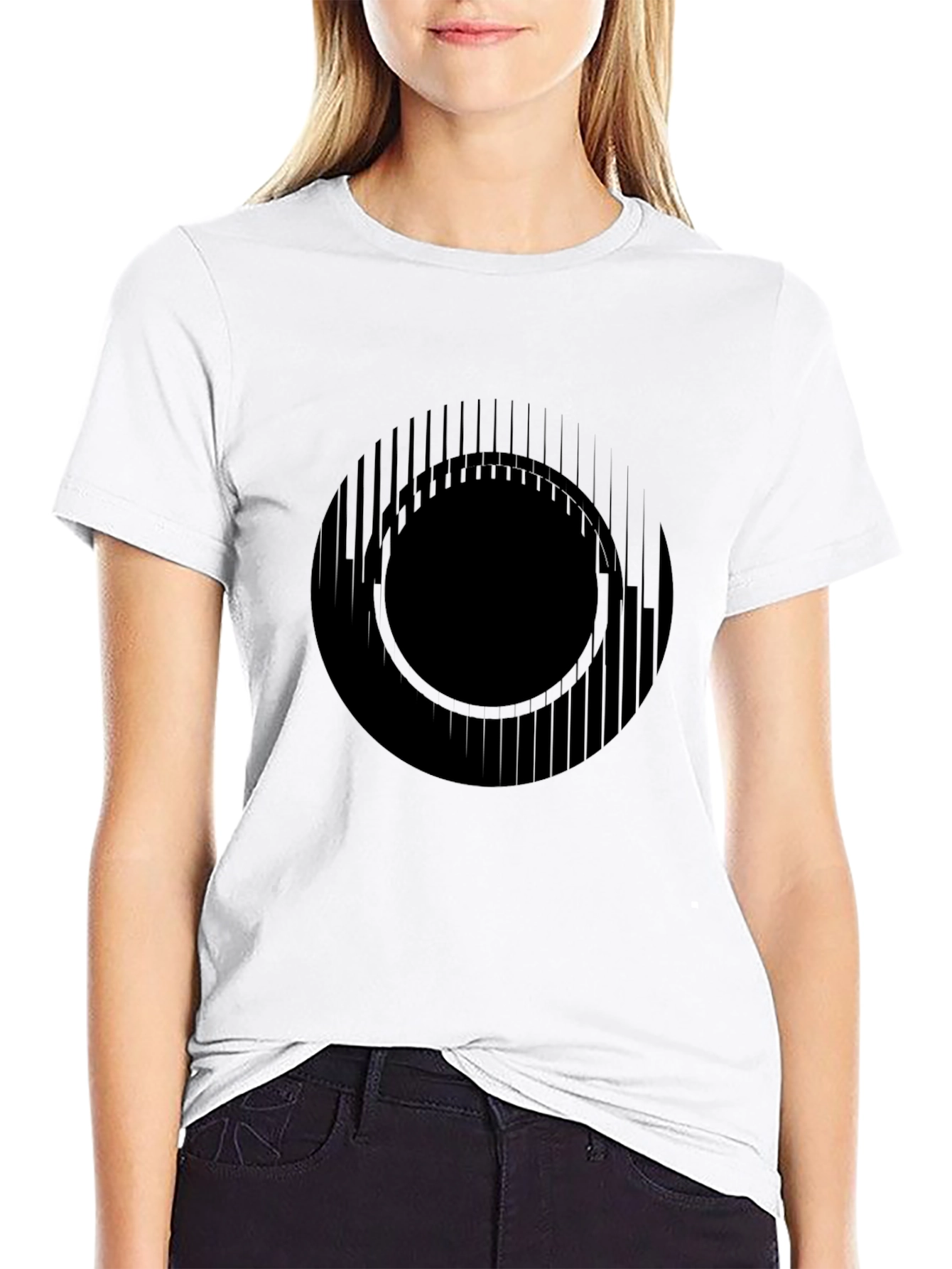 Abstract Circle Graphic Print T-Shirt