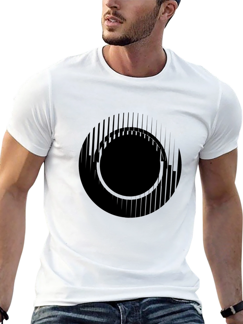 Abstract Circle Graphic Print T-Shirt