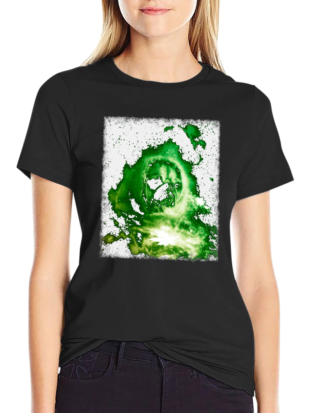 Green Ghoul Graphic Tee - Mens Black T-Shirt