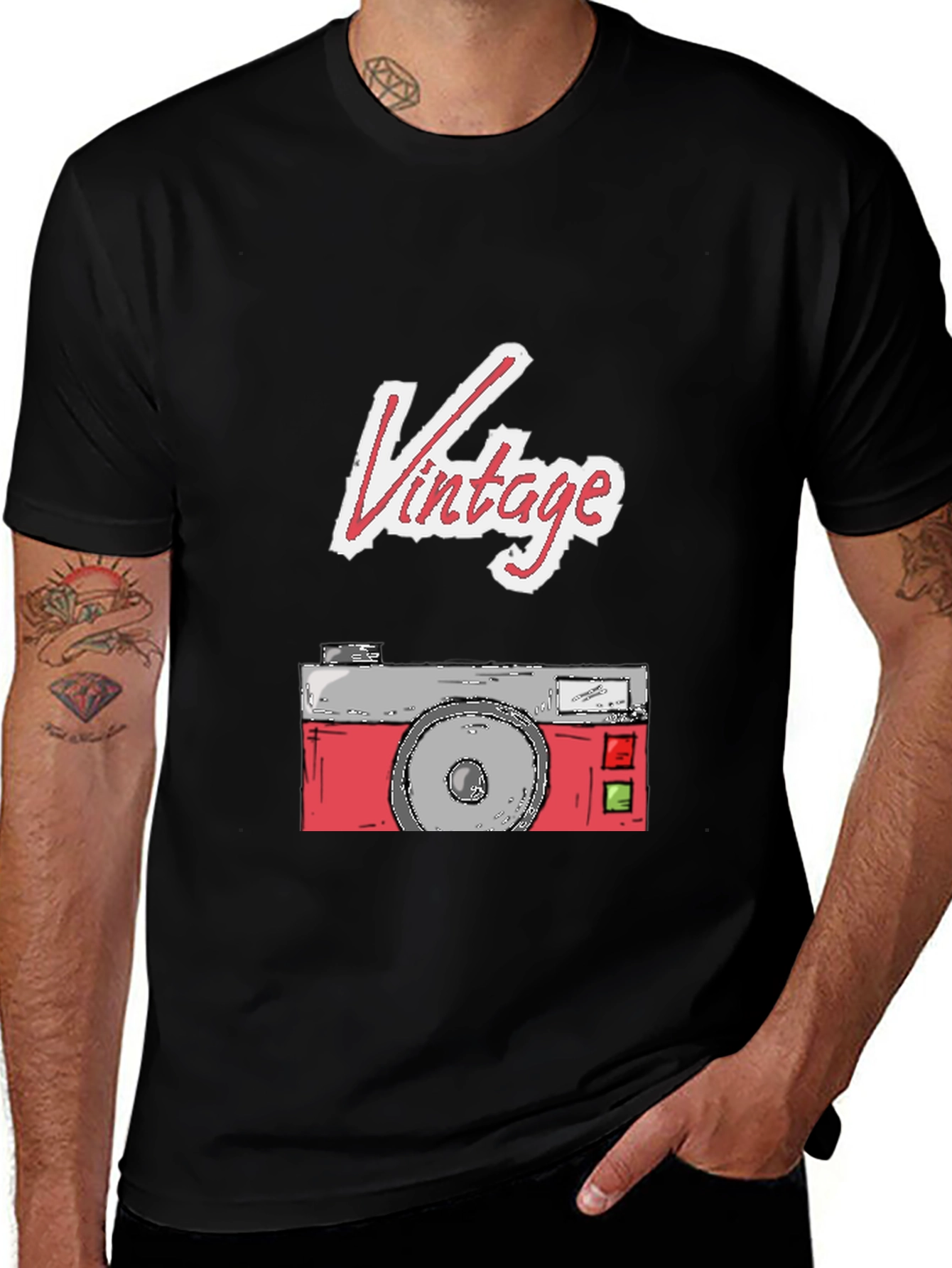 Vintage Camera Graphic Tee - Classic Style