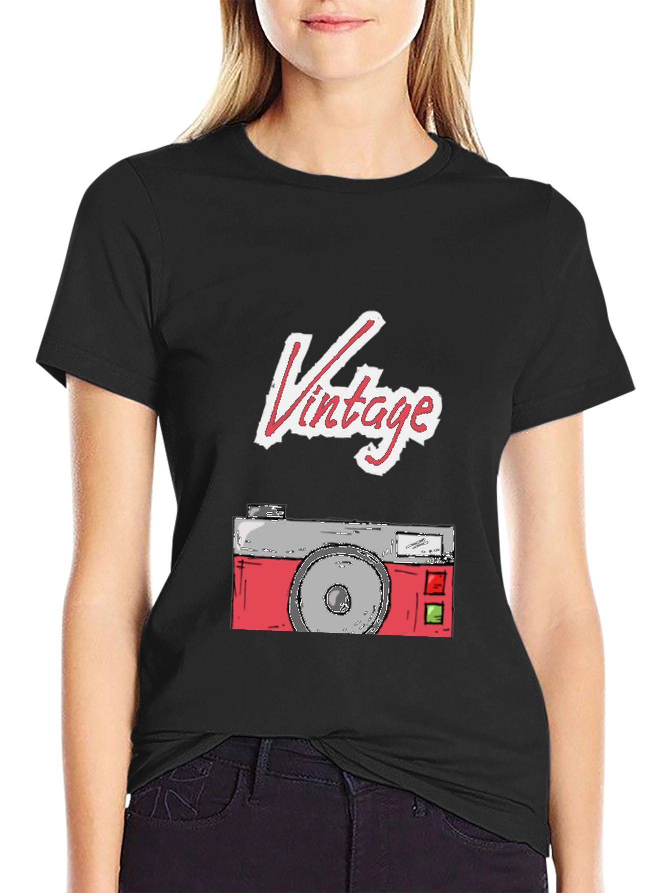 Vintage Camera Graphic Tee - Classic Style