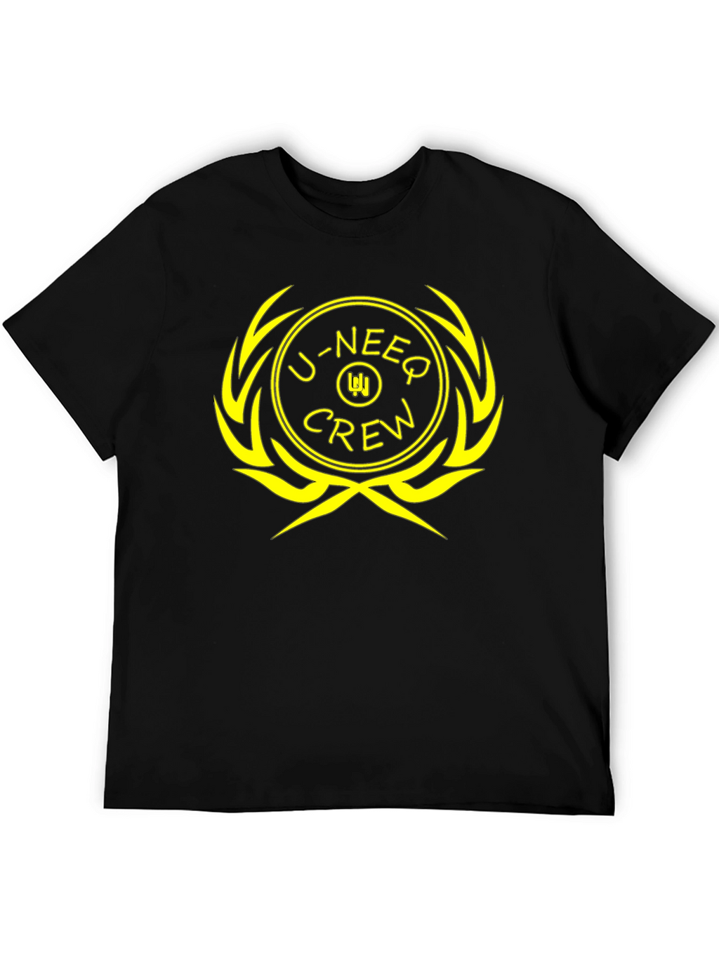 U-NEEQ Crew Black Graphic T-Shirt