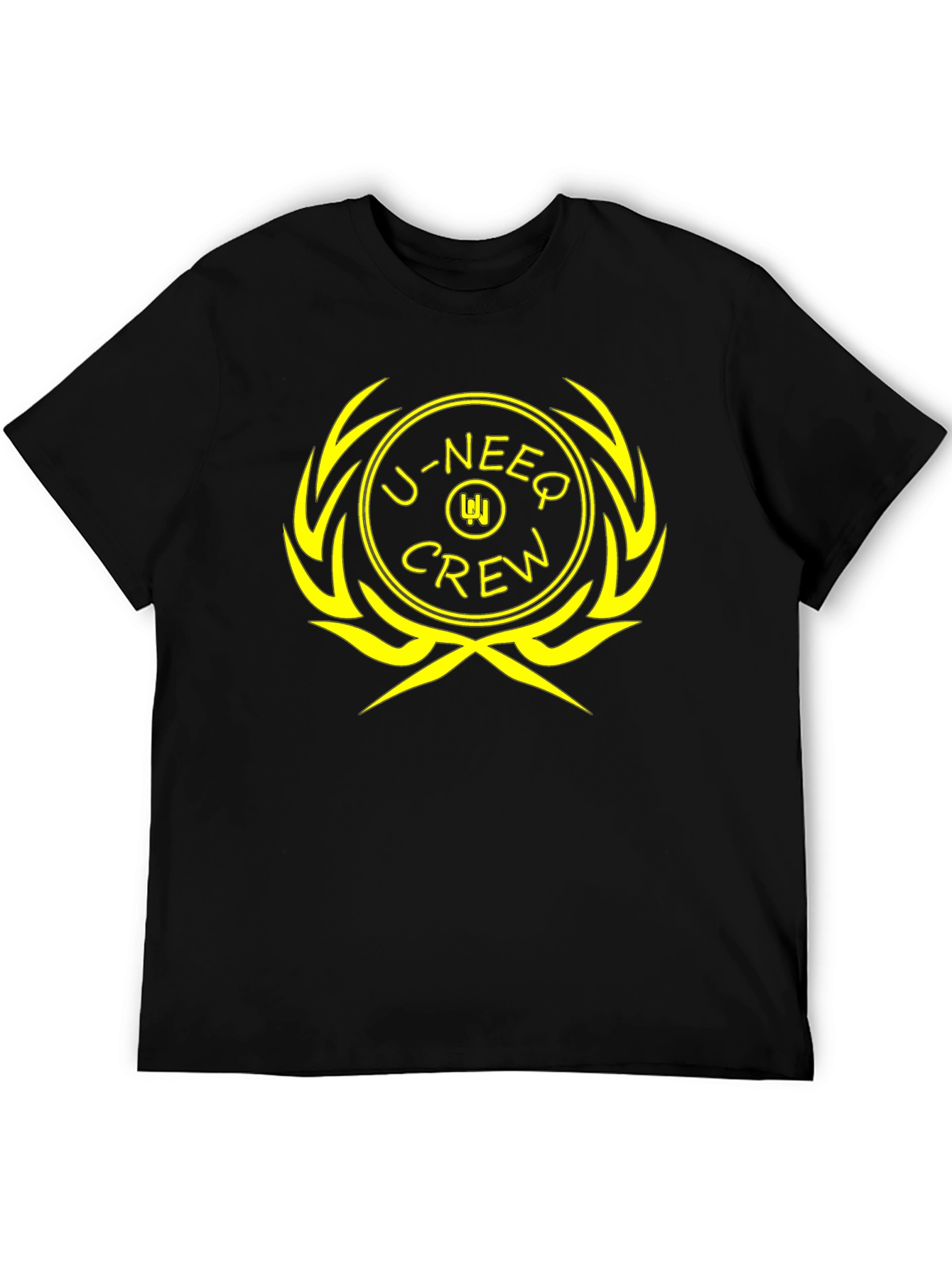 U-NEEQ Crew Black Graphic T-Shirt