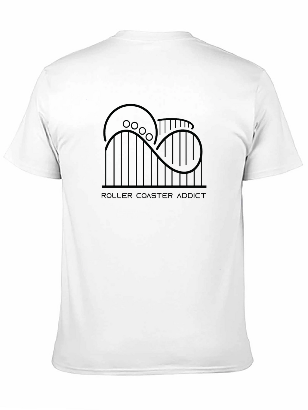 Roller Coaster Addict Graphic Tee - Black