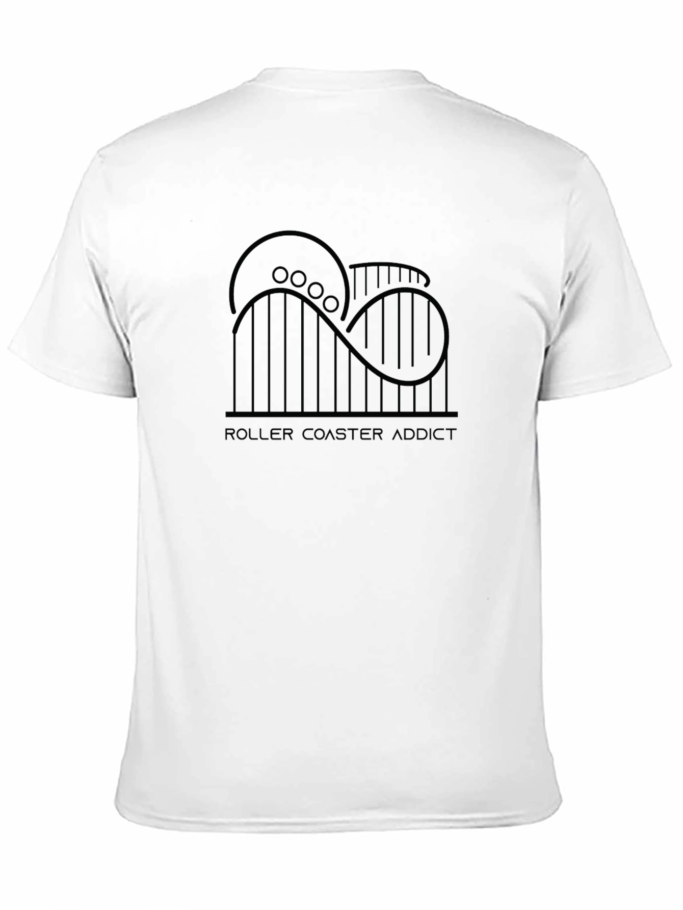 Roller Coaster Addict Graphic Tee - Black