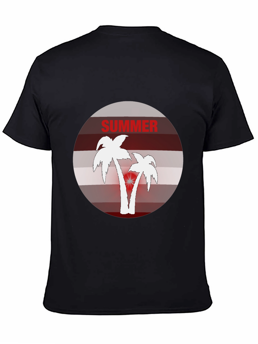 Summer Vibes Graphic Tee - Palm Tree Design