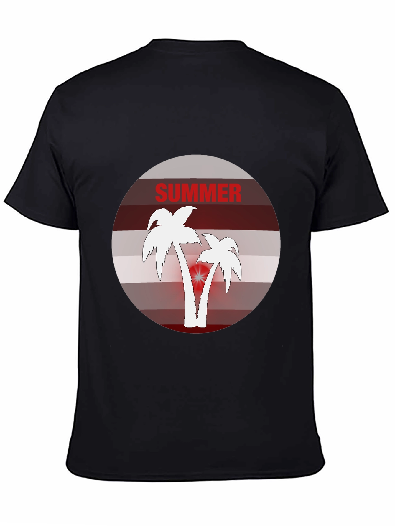 Summer Vibes Graphic Tee - Palm Tree Design