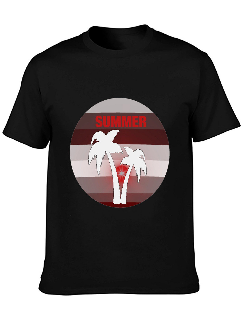 Summer Vibes Graphic Tee - Palm Tree Design
