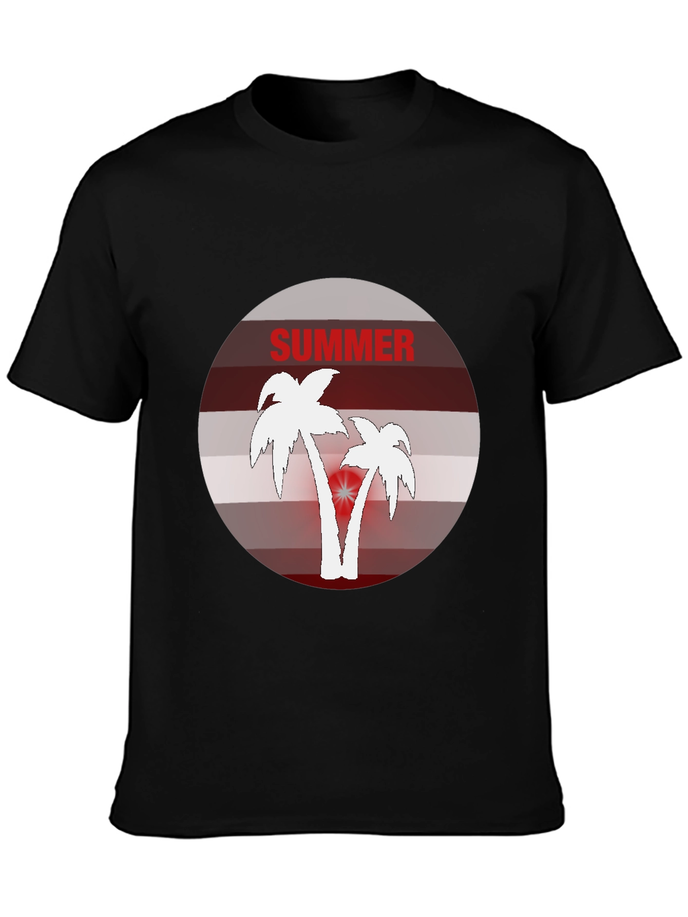 Summer Vibes Graphic Tee - Palm Tree Design
