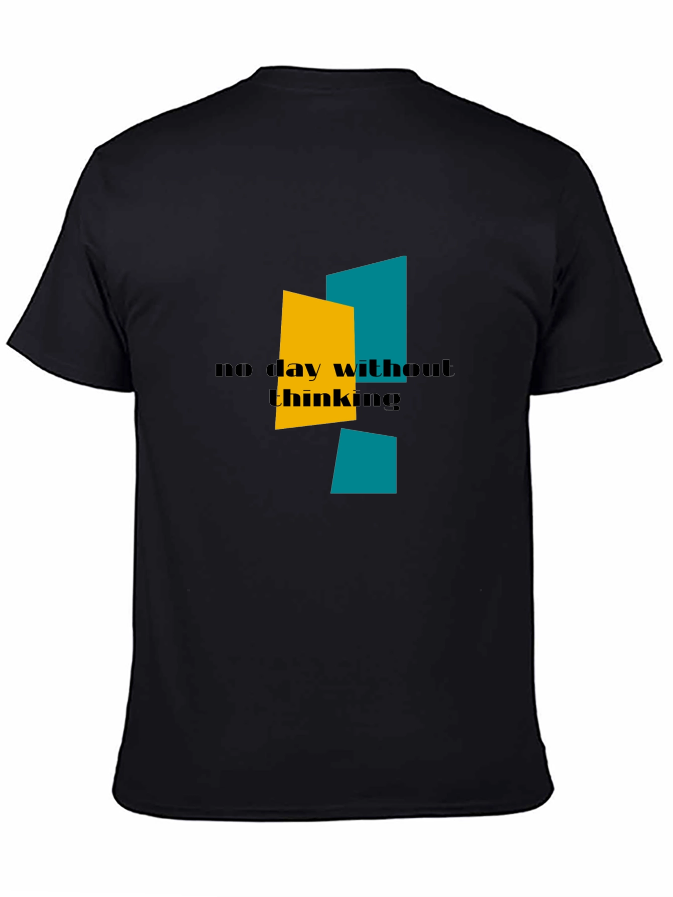 Abstract Geometric Graphic Print Tee - No Day Without Thinking