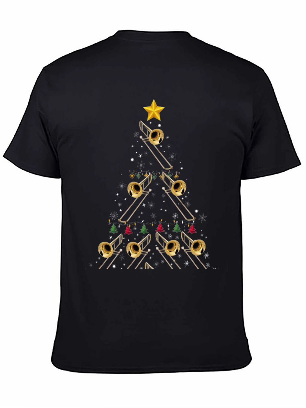 Trombone Christmas Tree T-Shirt