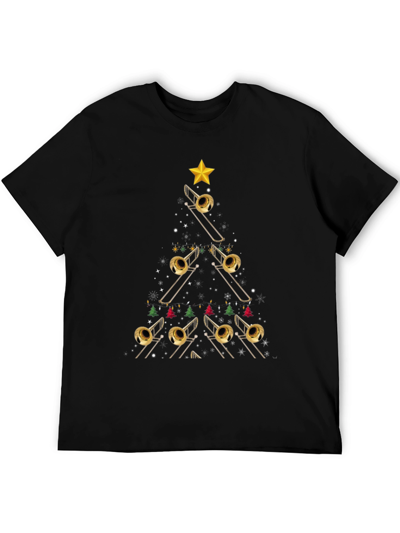 Trombone Christmas Tree T-Shirt