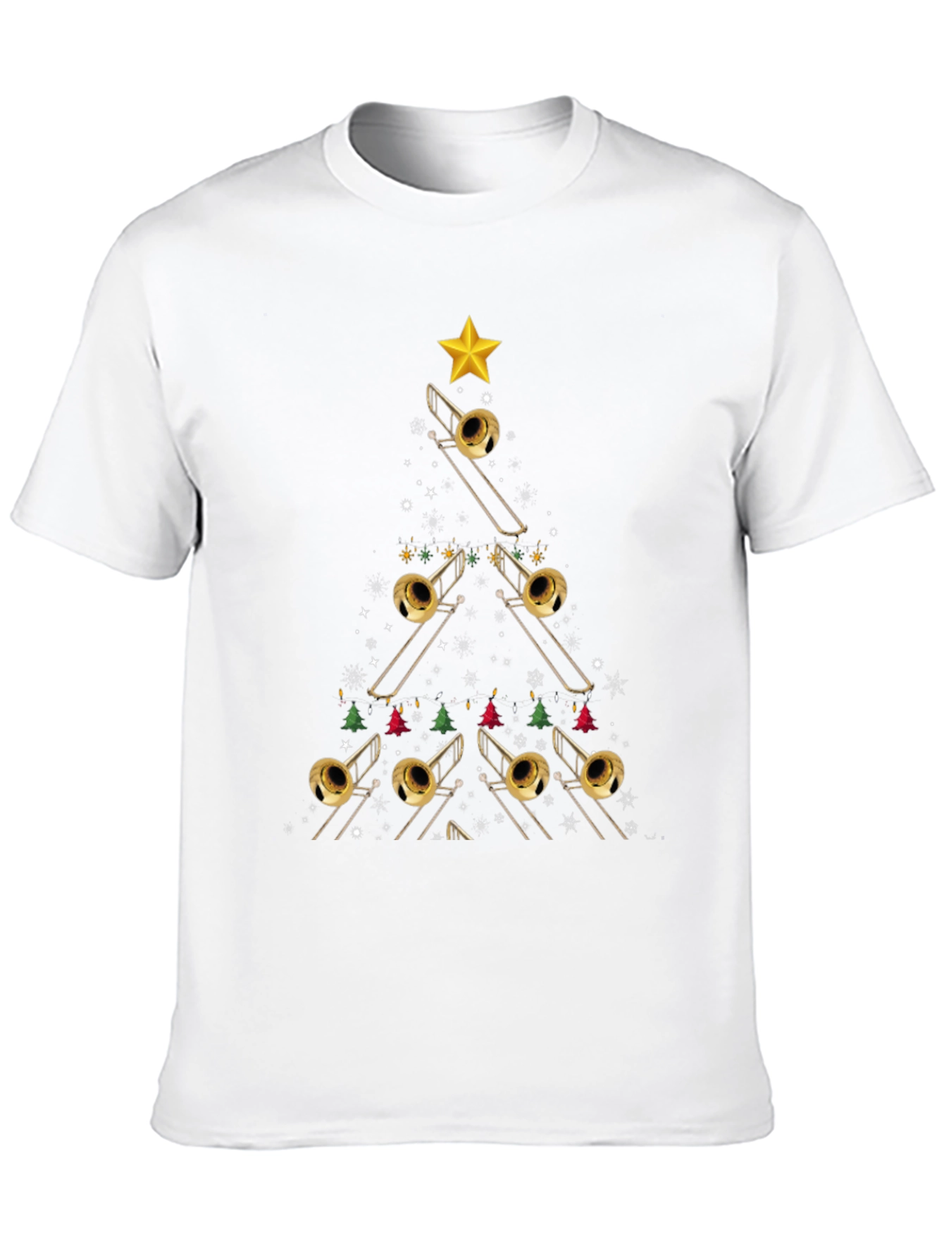 Trombone Christmas Tree T-Shirt